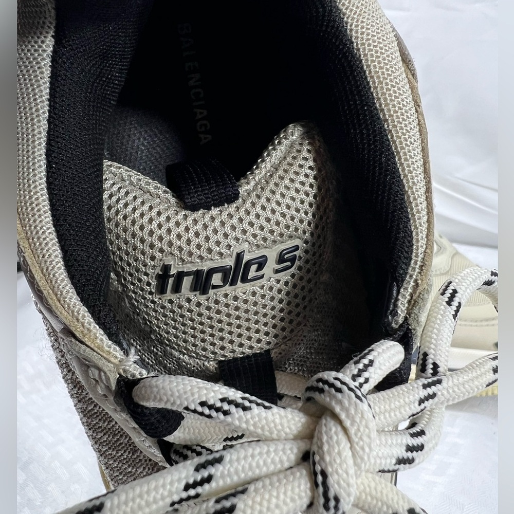 Balenciaga Triple S Beige Black Women’s 39 | Chunky Dad Shoes w/Dustie&laces - Picture 11 of 11